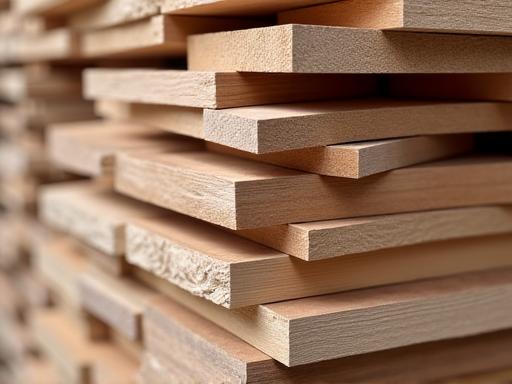 A stack of sustainably sourced Victorian Ash timber.